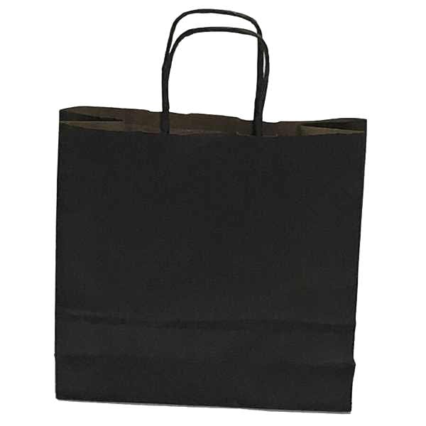 Kraft kağıt Çanta 19X8X24 Cm Siyah 100 Adet