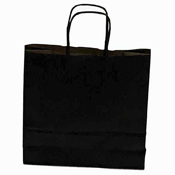 Kraft kağıt Çanta 25X12X31 Cm Siyah 25 Adet