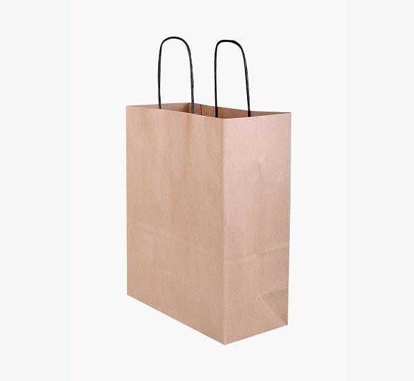 Kraft kağıt Çanta 25X12X31 Cm Kraft 100 Adet