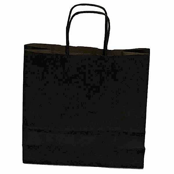 Kraft kağıt Çanta 19X8X24 Cm Siyah 50 Adet
