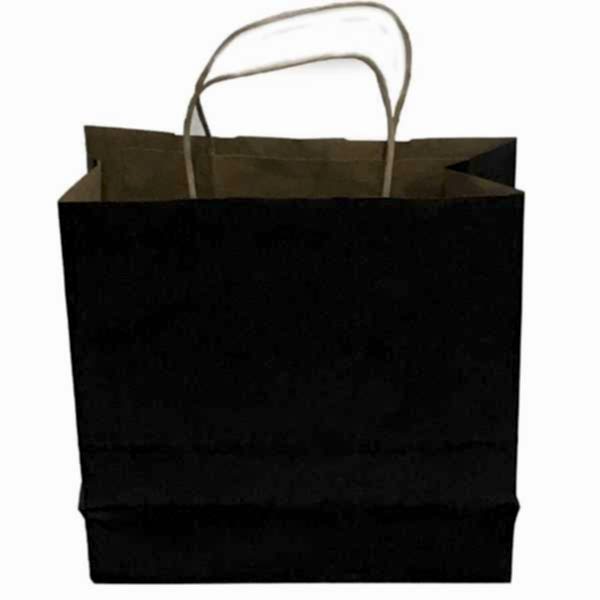 Kraft kağıt Çanta 32X12X41 Cm Siyah 100 Adet
