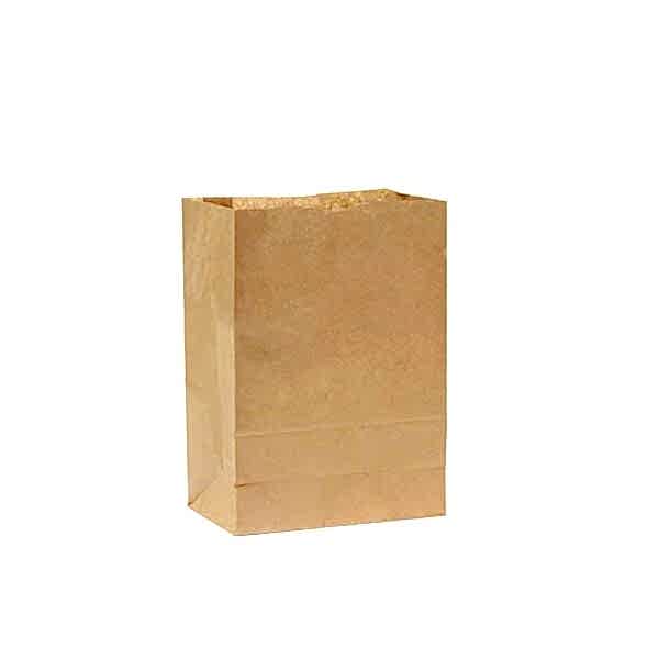 İki Taraf Tek Renk Baskılı 25X14X34 Cm Kese Kağıdı Fast Food Menu Servis Paket Torbası Kraft Renk