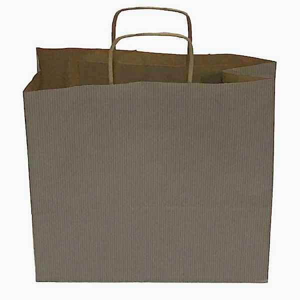 Kraft kağıt Çanta 25X12X31 Cm Gümüş 25 Adet