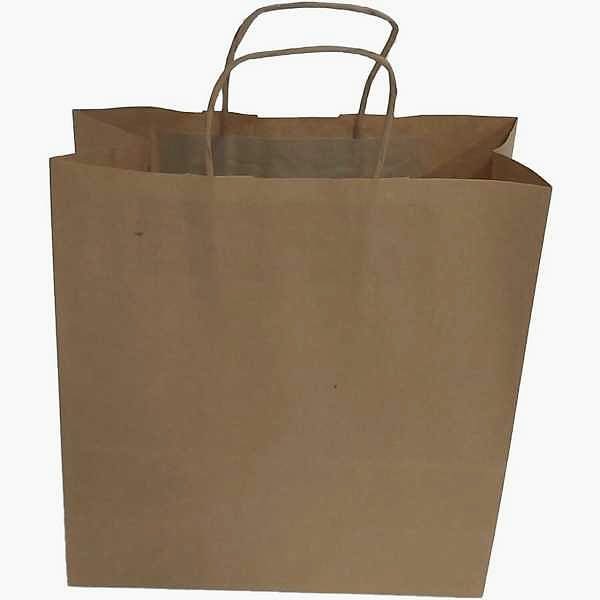 Kraft kağıt Çanta 27X15.5X29.5 Cm Kraft 100 Adet