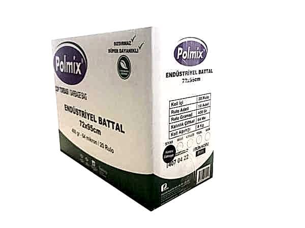 Çöp Torbası Polmix Endüstiriyel 400 Gram 72X95 Mavi 1 Koli