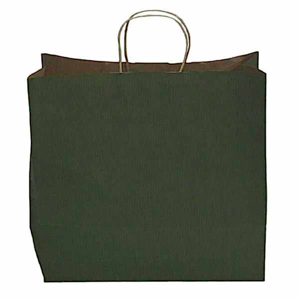 Kraft kağıt Çanta 32X12X41 Cm Yeşil 50 Adet