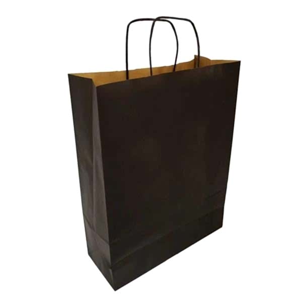 Kraft kağıt Çanta 32X12X41 Cm Siyah 100 Adet
