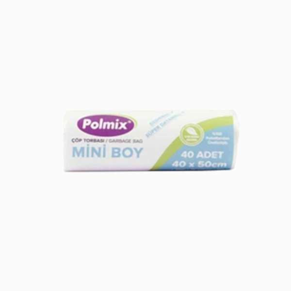 Çöp Torbası Polmix Mini 70 Gram 40X50 Çift Kat Şeffaf 1 Paket