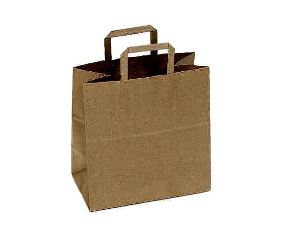 Kraft kağıt Çanta 22X12X29 Cm Flat Sapli 25 Adet