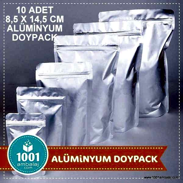 8,5X14,5 Cm Alüminyum * 10 Adet * Kilitli Doypack Torba 50 Gr /01/