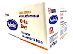 Çöp Torbası Polmix Büzgülü Orta 55X60 Limon Kokulu 30 Paket
