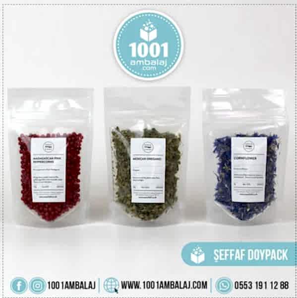 16X27 Cm 1 Baskılı Şeffaf Renkli Tek Taraf Tek Renk Doypack Torba 500 Gr /73/