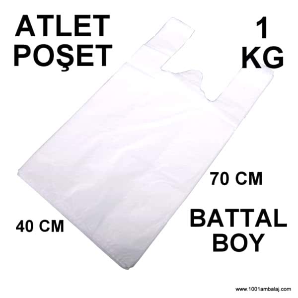 Ara hışır Poşet Battal Boy Beyaz Renk 1 Kg Paket