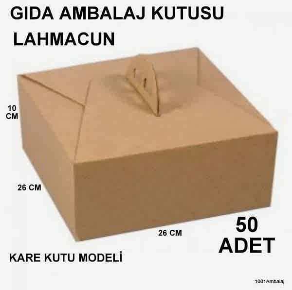 Karton Lahmacun Yildiz 50 Adet Sargisiz 26X26X10