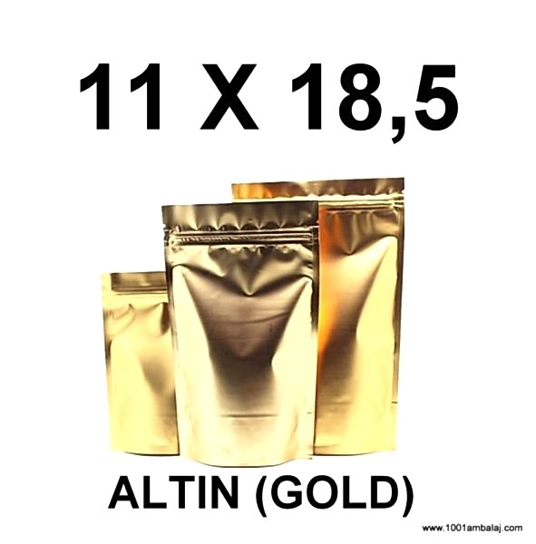 11X18,5 Cm Gold Renk Doypack Torba /21/