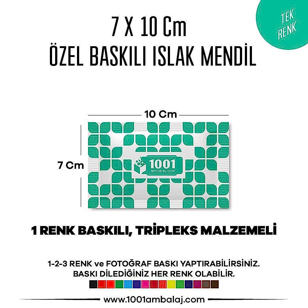 7X10 Cm 1-2-3 Renk Ve Fotoğraf Baskılı İslak Mendil Beyaz (Tripleks Malzeme)