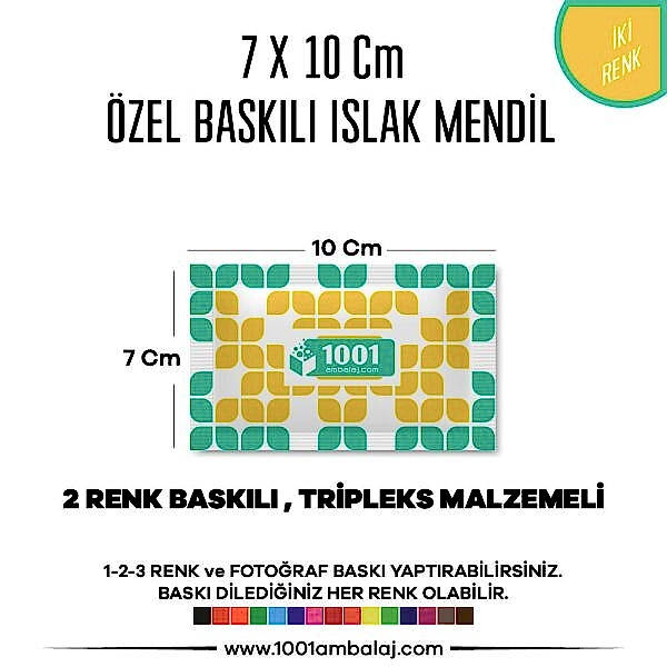 7X10 Cm 1-2-3 Renk Ve Fotoğraf Baskılı İslak Mendil Beyaz (Tripleks Malzeme)