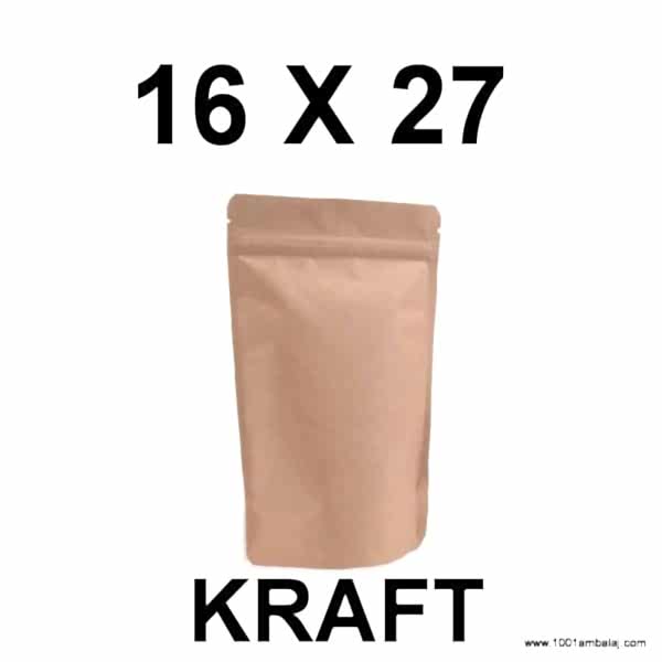 16X27 Cm Kraft Renk Doypack Torba /33/