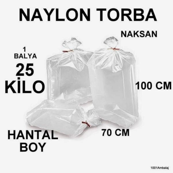 Naylon Torba 70X100 Cm Bakkaliye Torbası 25 Kilo 1 Balya Naksan