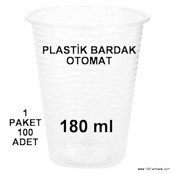 Plastik Bardak 180 Ml Şeffaf 100 Adet 1001 Ambalaj