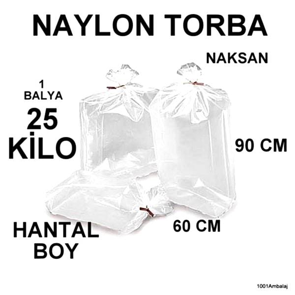 Naylon Torba 60X90 Cm Bakkaliye Torbası 25 Kilo 1 Balya Naksan