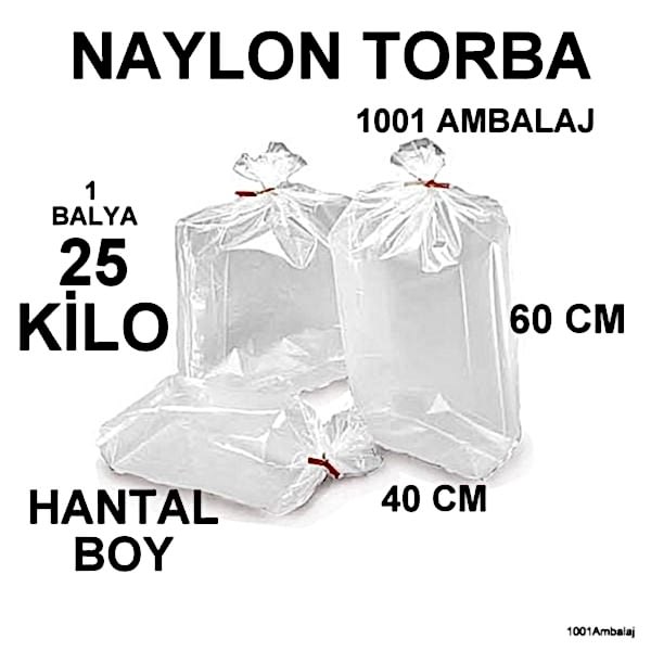 Naylon Torba 40X60 Cm Bakkaliye Torbası 25 Kilo 1 Balya 1001 Ambalaj