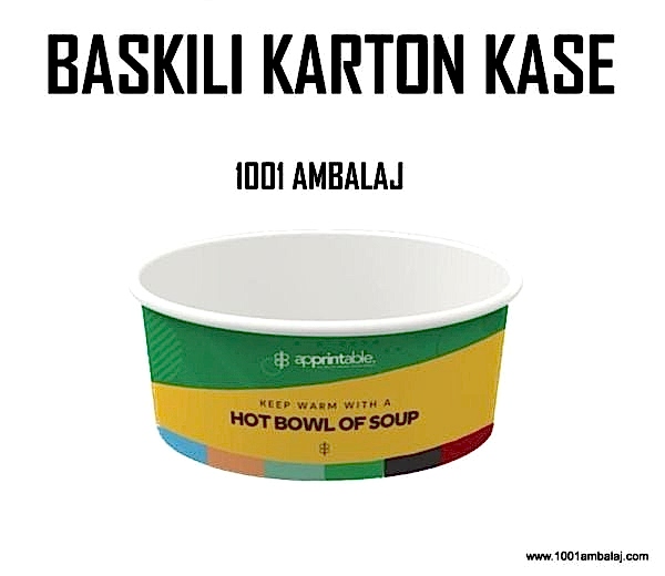 Dijital Baskılı 750 Cc Karton Salata kabı Kraft