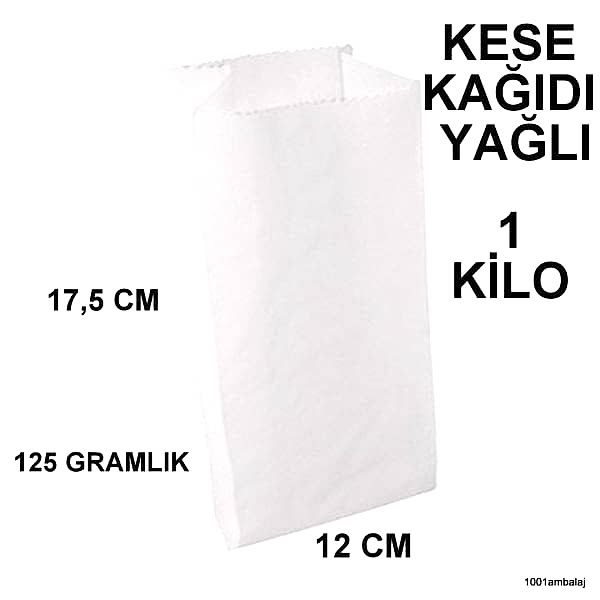Kese Kağıdı Yağlı Baskısız 125 Gramlık 12X17,5 Cm 1 Kilo