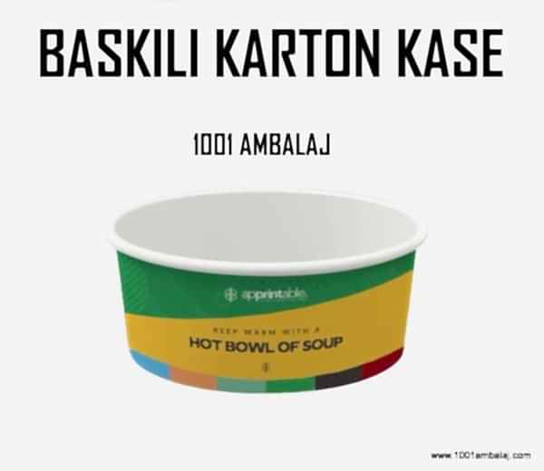 Dijital Baskılı 550 Cc Karton Salata kabı Kraft