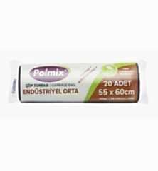 Çöp Torbası Polmix Endüstiriyel Orta 150 Gram 55X60 Siyah 1 Paket