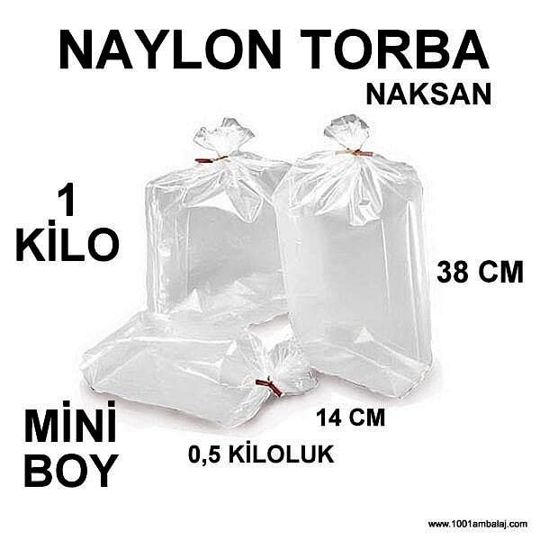 Naylon Torba 14X38 Cm Bakkaliye Torbası 1 Kilo Naksan