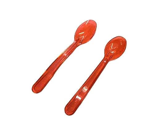Plastik Dondurma Kaşiği Lüks 12,5 Cm Kırmızı 50 Adet