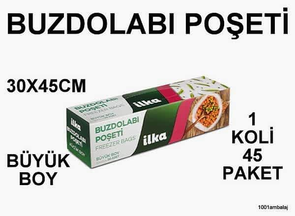 Buzdolabi Poşeti Büyük Boy 30X45 İlka 48 Adet 1 Koli