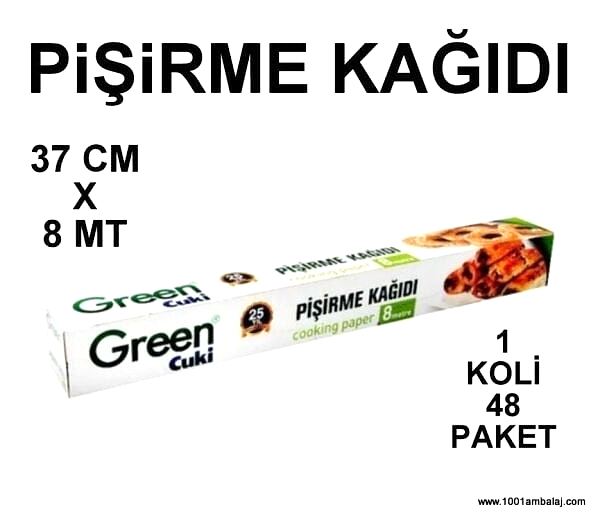 Pişirme Kağıdı 37 Cm X 8 Metre Green 48 Paket 1 Koli