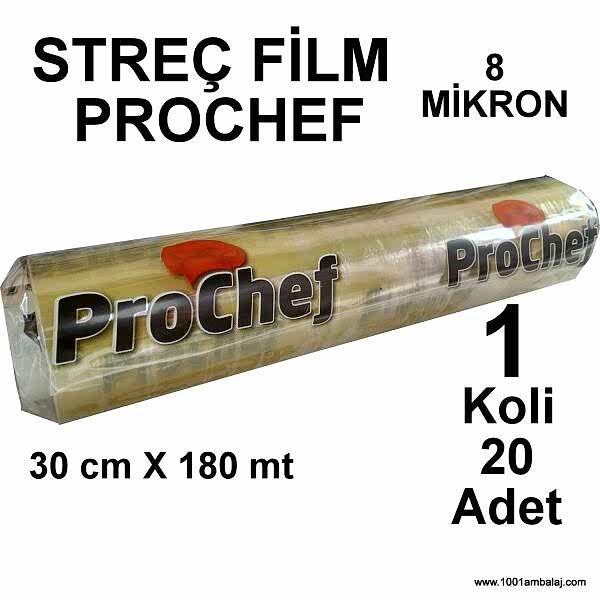 Streç Film Açik 30 X 180 Metre Prochef 20 Adet 1 Koli