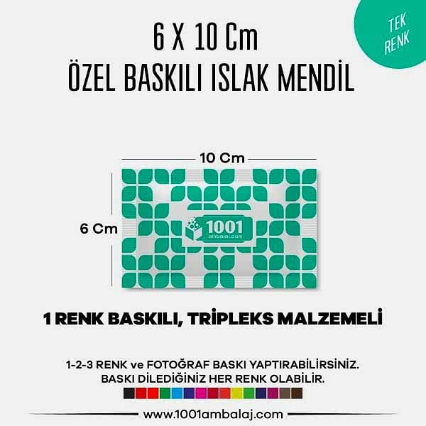 6X10 Cm 1-2-3 Renk Ve Fotoğraf Baskılı İslak Mendil Beyaz (Tripleks Malzeme)