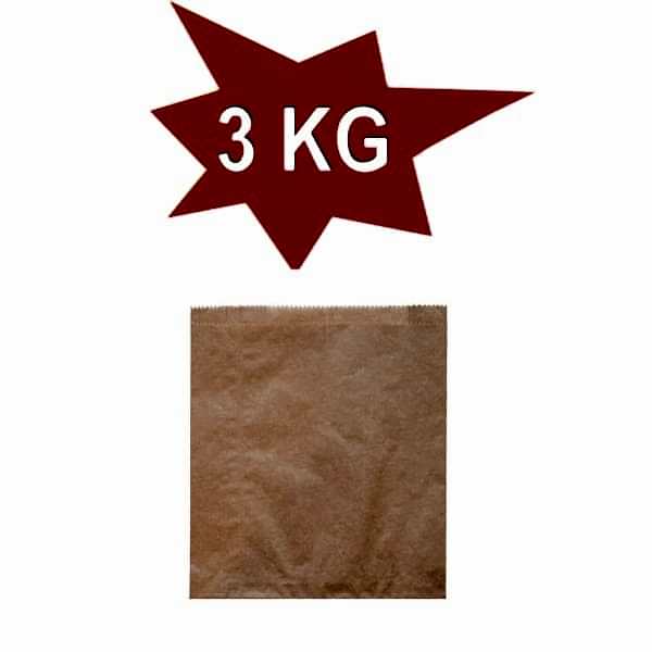 Kese Kağıdı Çizgili Şamua Kraft Hamburger 15X20 Cm 3 Kilo