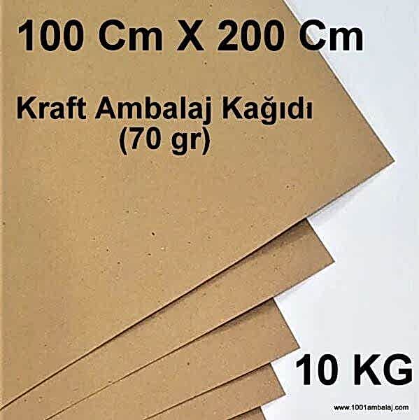 Kraft Ambalaj Kağıdı (70 gr) Ebat 100 x 200 Cm 10 Kg Balya 1001Ambalaj (Baskısız)