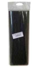 kağıt Pipet 6 Mm 24 Cm Boy 25 Li Paket Siyah 1 Paket