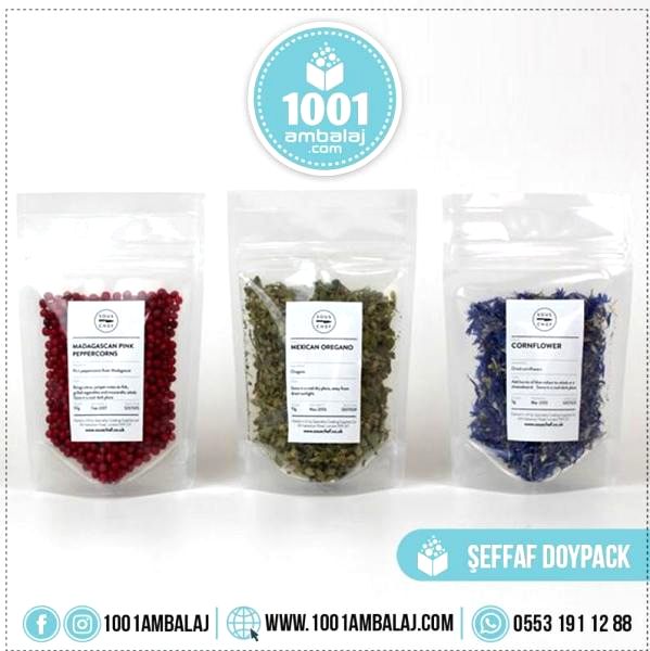 20X30 Cm 3 Baskılı Şeffaf Renkli Tek Taraf Üç Renk Doypack Torba 1000 Gr /75/
