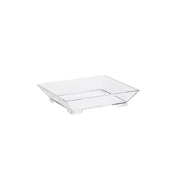 Polistiren Mini Tabak Kare 6X6 Cm Şeffaf Rubikap Mp.01 50 Adet