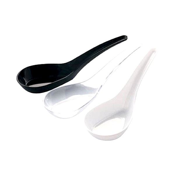 Plastik Çin Büfe Kaşiği 12 Cm Siyah Rubikap Cn.12 50 Adet