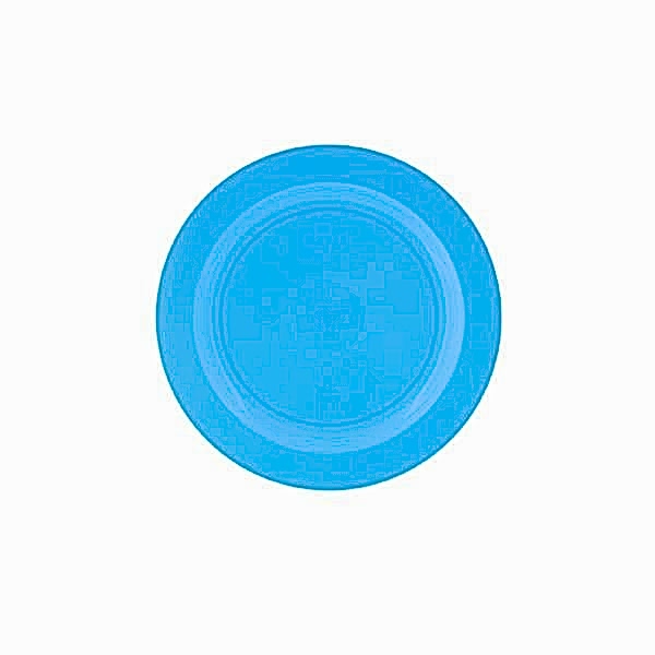 Plastik Tabak 19 Cm Mavi Rubikap Pl.R19 10 Adet