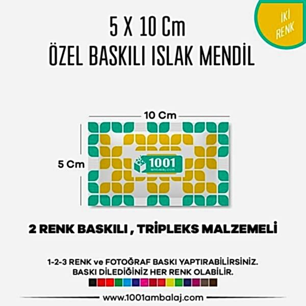 5X10 Cm 1-2-3 Renk Ve Fotoğraf Baskılı İslak Mendil Beyaz (Tripleks Malzeme)
