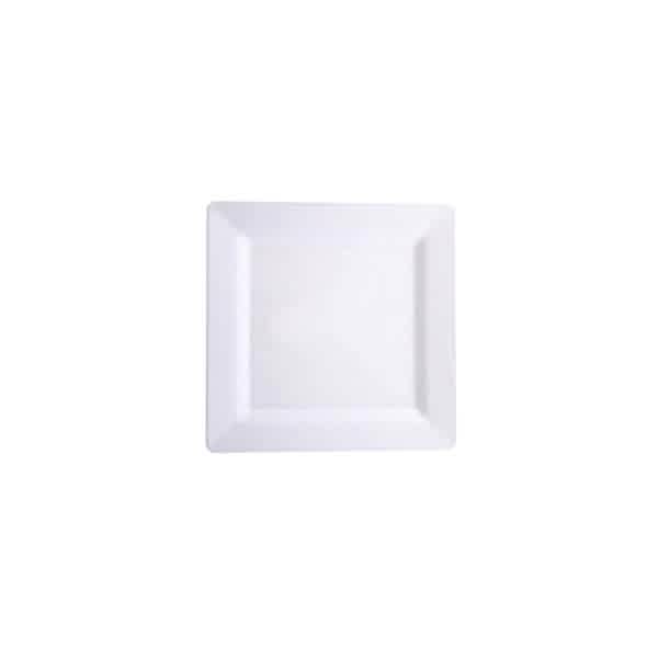 Plastik Kare Tabak 18X18 Cm Beyaz Rubikap Pl.S18 10 Adet