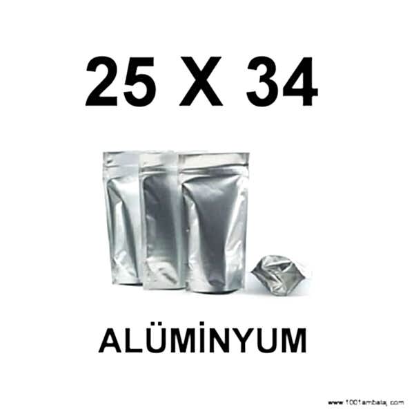 25X34 Cm Alüminyum Renk Doypack Torba /07/