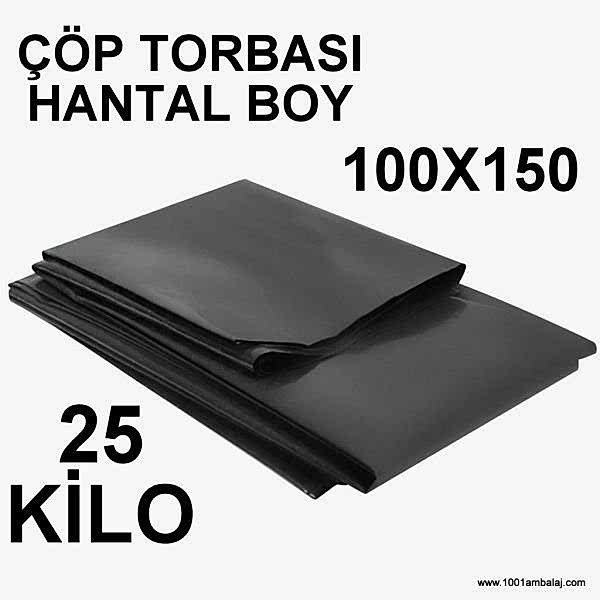 Çöp Torbası Hantal Boy Gram 100X150 Cm Siyah 1 Balya 25 Kilo