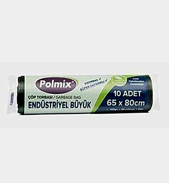 Çöp Torbası Polmix Endüstiriyel 150 Gram 65X80 Siyah 1 Paket