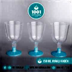 Ayakli Kadeh 150 Ml Polistiren Mavi Ayak Rubikap R.150 6 Adet