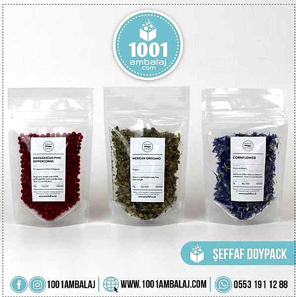 20X30 Cm 1 Baskılı Şeffaf Renkli Tek Taraf Tek Renk Doypack Torba 1000 Gr /75/